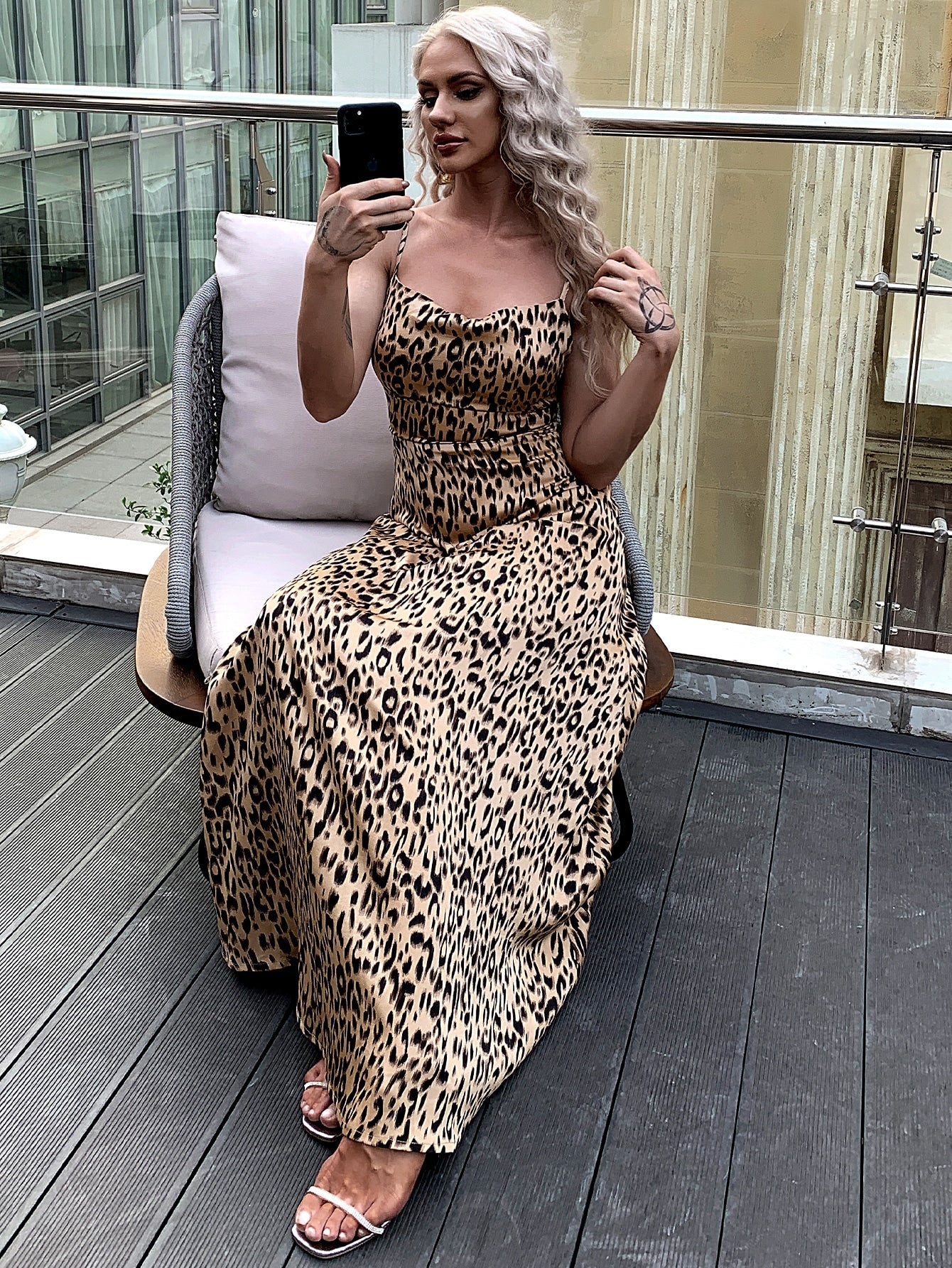 Leopard Print Cami Dress