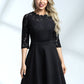 Zip Back Lace Bodice Dress