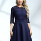Zip Back Lace Bodice Dress