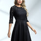 Zip Back Lace Bodice Dress