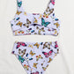 Butterfly Print Cut-out Bikini Swimsuit