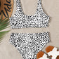 Butterfly Print Cut-out Bikini Swimsuit