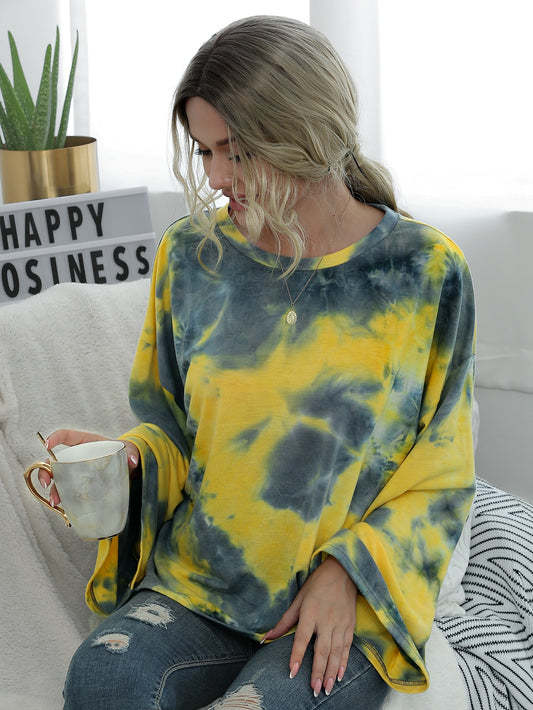 Tie Dye Print Drop Shoulder T-Shirt