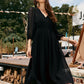 Swiss Dot V-neck A-line Dress