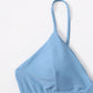 Solid Adjustable Strap Bikini Swimsuit
