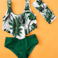 Toddler Girls Tropical Hanky Hem Bikini Swimsuit & Headband