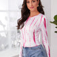 Contrast Binding Tie Dye Tee