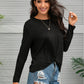 Solid Twist Front Tee