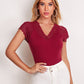 Lace Shoulder Form Fitted Top