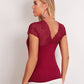 Lace Shoulder Form Fitted Top