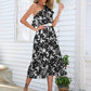 One Shoulder Ruffle Self Tie Floral Dress