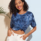 Tie Dye Print Drop Shoulder Tee