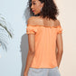 Frill Trim Solid Bardot Tee