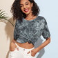 Tie Dye Print Drop Shoulder Tee