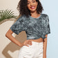 Tie Dye Print Drop Shoulder Tee