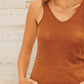 Solid Double V-neck Tank Top