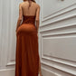 Backless Tulip Hem Halter Dress