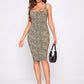 Low Back Leopard Bodycon Dress