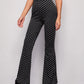 Polka Dot Flare Leg Pants