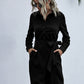 Solid Half Button Belted Shirt Dress