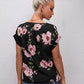 Batwing Sleeve Floral Print Top