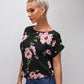 Batwing Sleeve Floral Print Top