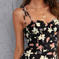 Floral Print Tie Shoulder High Split Hem Bustier Cami Dress