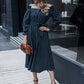 Bardot Ruffle Trim Belted A-line Dress