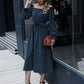 Bardot Ruffle Trim Belted A-line Dress
