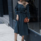 Bardot Ruffle Trim Belted A-line Dress