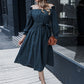 Bardot Ruffle Trim Belted A-line Dress