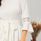 Guipure Lace Insert Self Belted Dress
