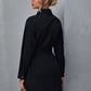 Single Breasted Flap Pocket Belted Shirt Dress