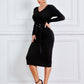 D-ring Belted Solid Sweater Dress