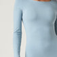 Scoop Neck Solid Long Sleeve Bodycon Dress