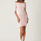 Off Shoulder Solid Bodycon Dress