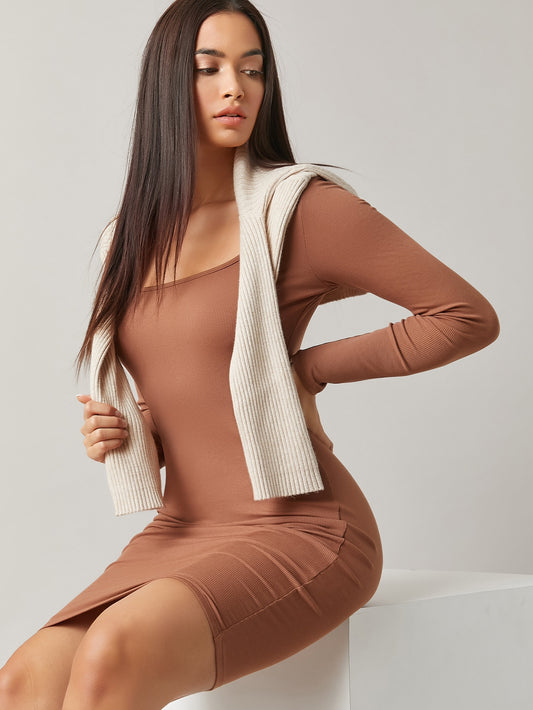 Scoop Neck Bodycon Dress