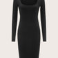 Scoop Neck Bodycon Dress