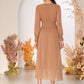 Swiss Dot Button Front Shirred Waist Dress