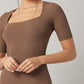 Square Neck Form Fitted Dress