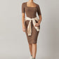 Square Neck Form Fitted Dress
