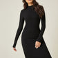 Stand Collar Bodycon Dress