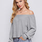 Off Shoulder Solid Top