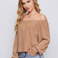 Off Shoulder Solid Top