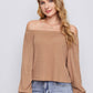 Off Shoulder Solid Top