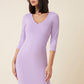 Split Hem Bodycon Dress