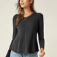 V Neck Solid Tee