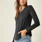 V Neck Solid Tee