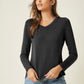 V Neck Solid Tee
