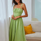 Knot Straps Ruched Bust Cami Dress